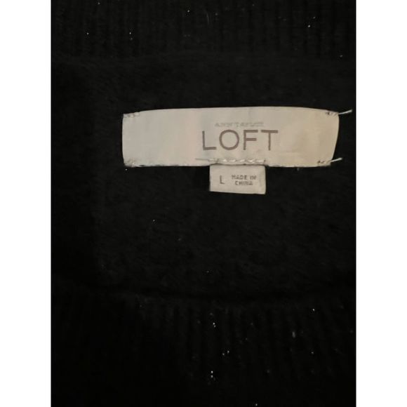 Loft Black Sweater L - Picture 3 of 6